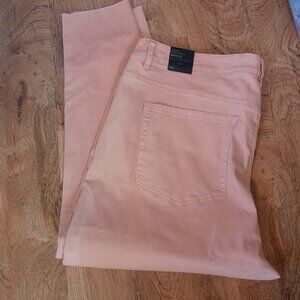 NWTS Lane Bryant Mid Rise super Stretch Ankle Pants Raw Edge Hem Size 26